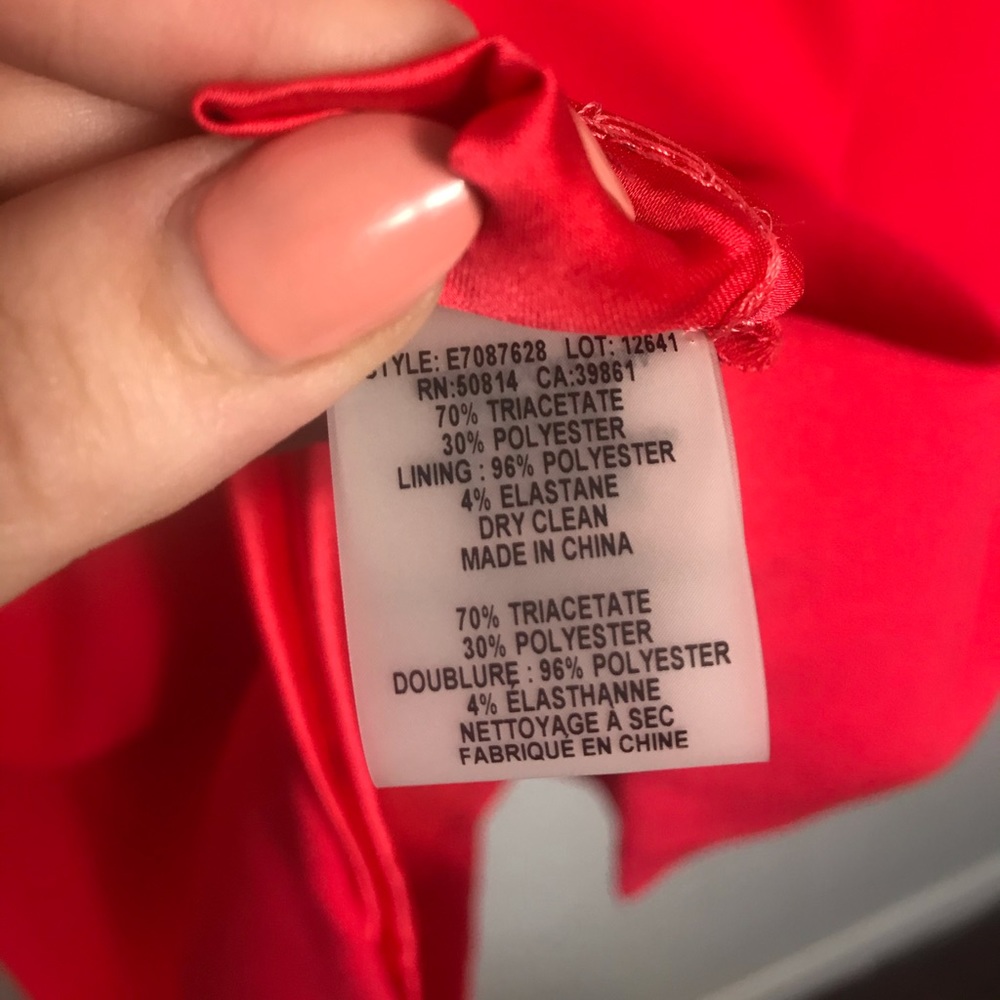 ELIE TAHARI bright coral shift dress - Picture 7 of 7